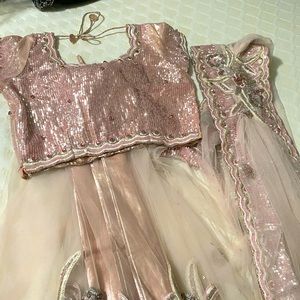 Pink lehnga saree Indian